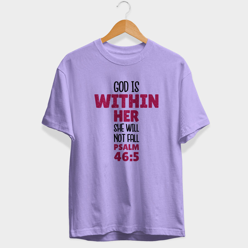 God Is Within Her Half Sleeve T-Shirt