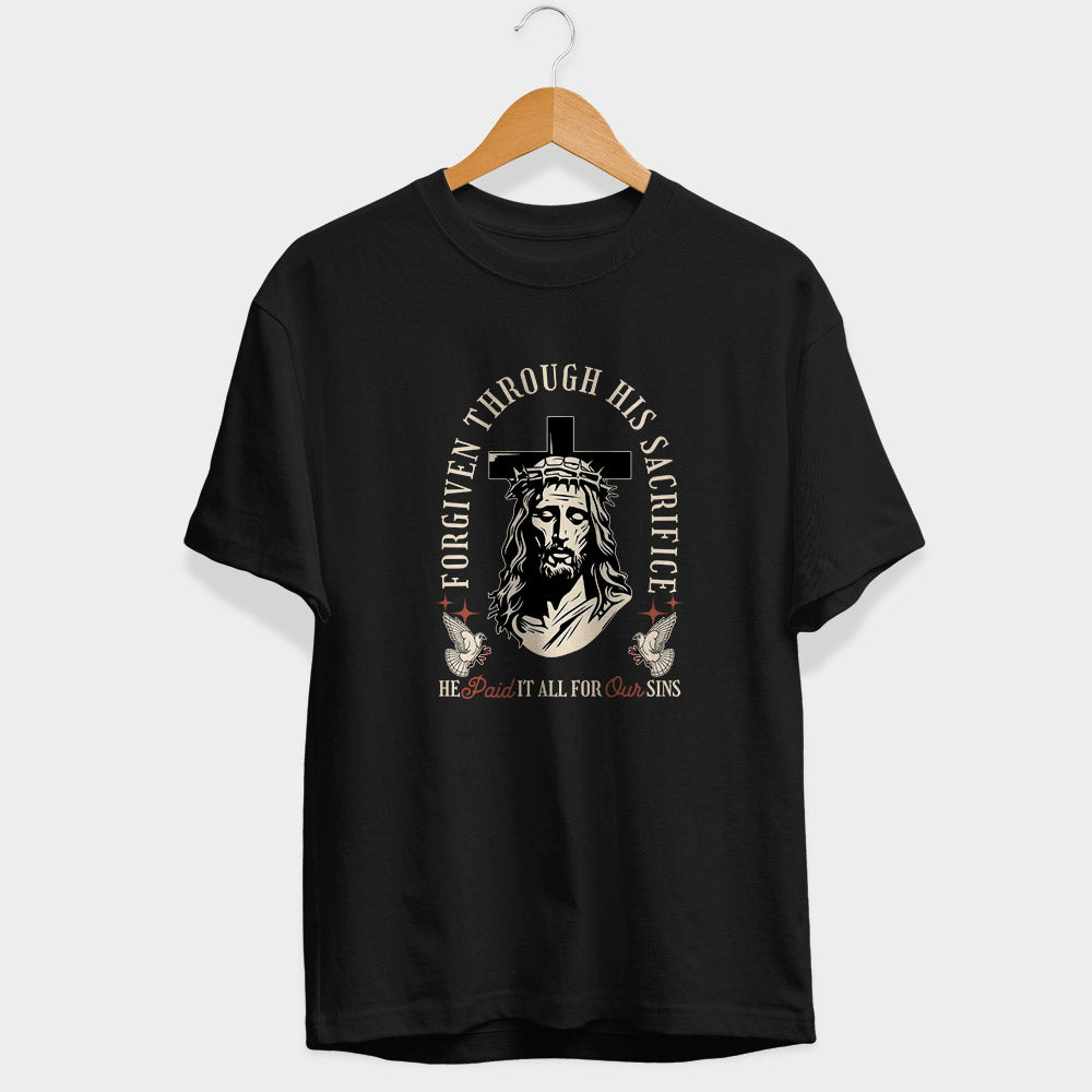 Forgiven Through His Sacrifice Half Sleeve T-Shirt