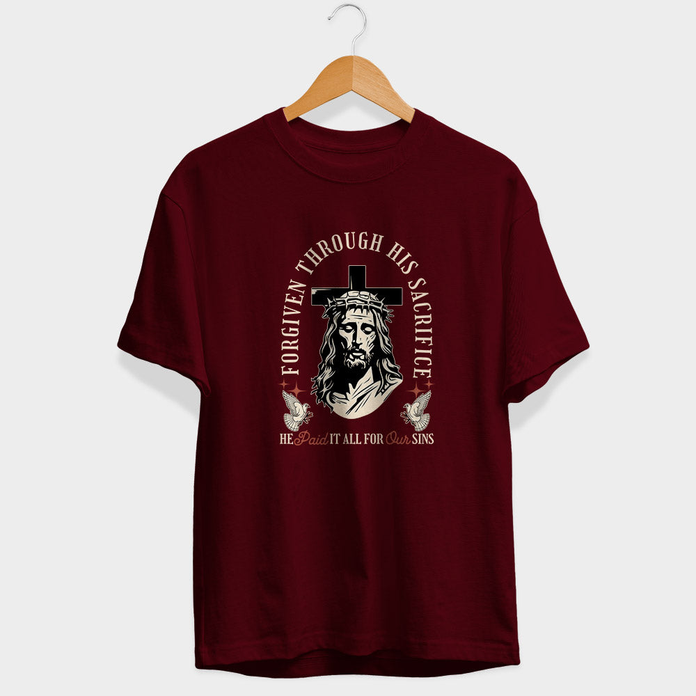 Forgiven Through His Sacrifice Half Sleeve T-Shirt
