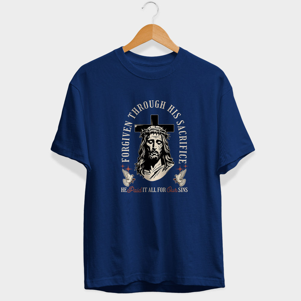 Forgiven Through His Sacrifice Half Sleeve T-Shirt