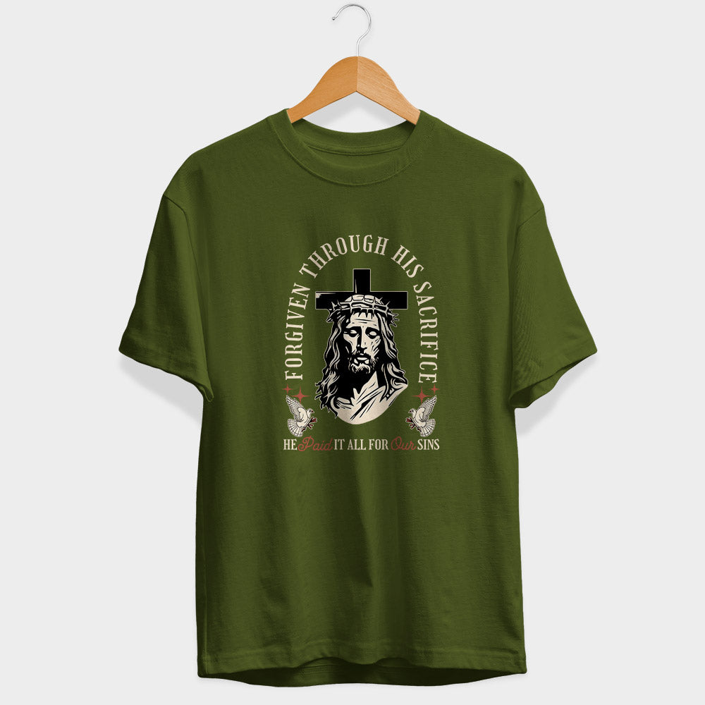 Forgiven Through His Sacrifice Half Sleeve T-Shirt