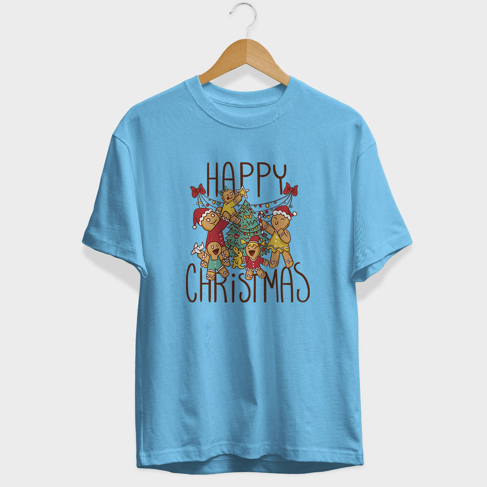 Happy Christmas Tree Half Sleeve T-Shirt