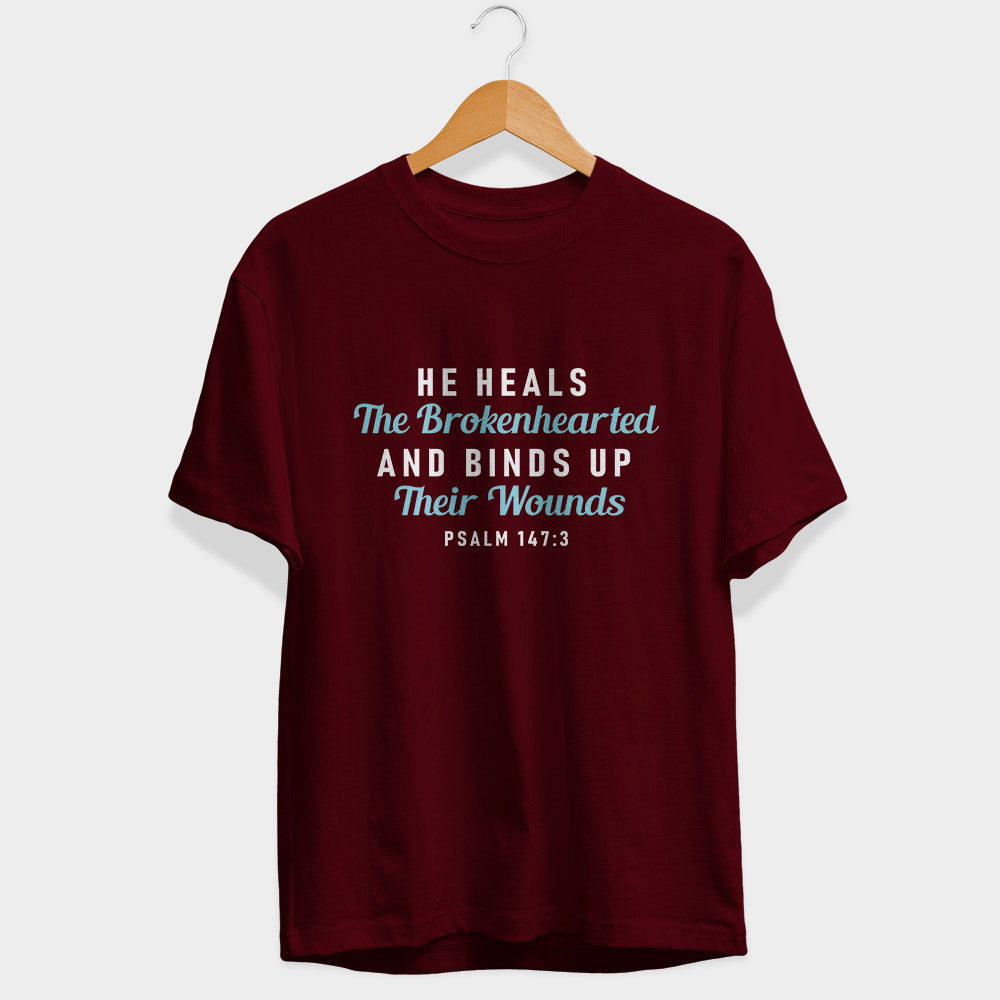 He Heals The Brokenhearted Half Sleeve T-Shirt