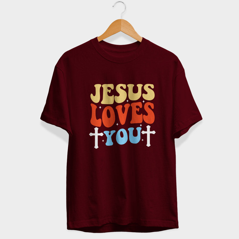 Jesus Loves You Half Sleeve T-Shirt