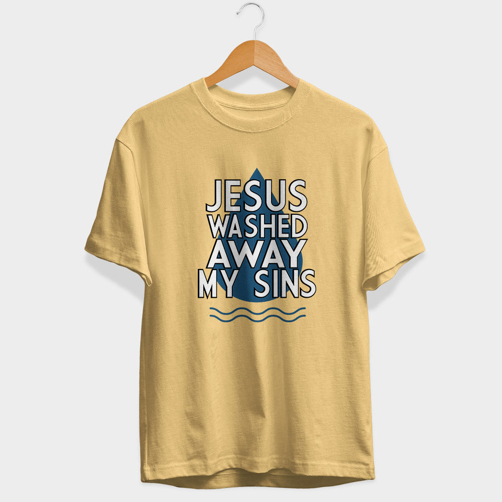 Jesus Washed Away My Sins Half Sleeve T-Shirt