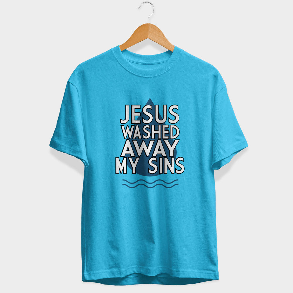 Jesus Washed Away My Sins Half Sleeve T-Shirt