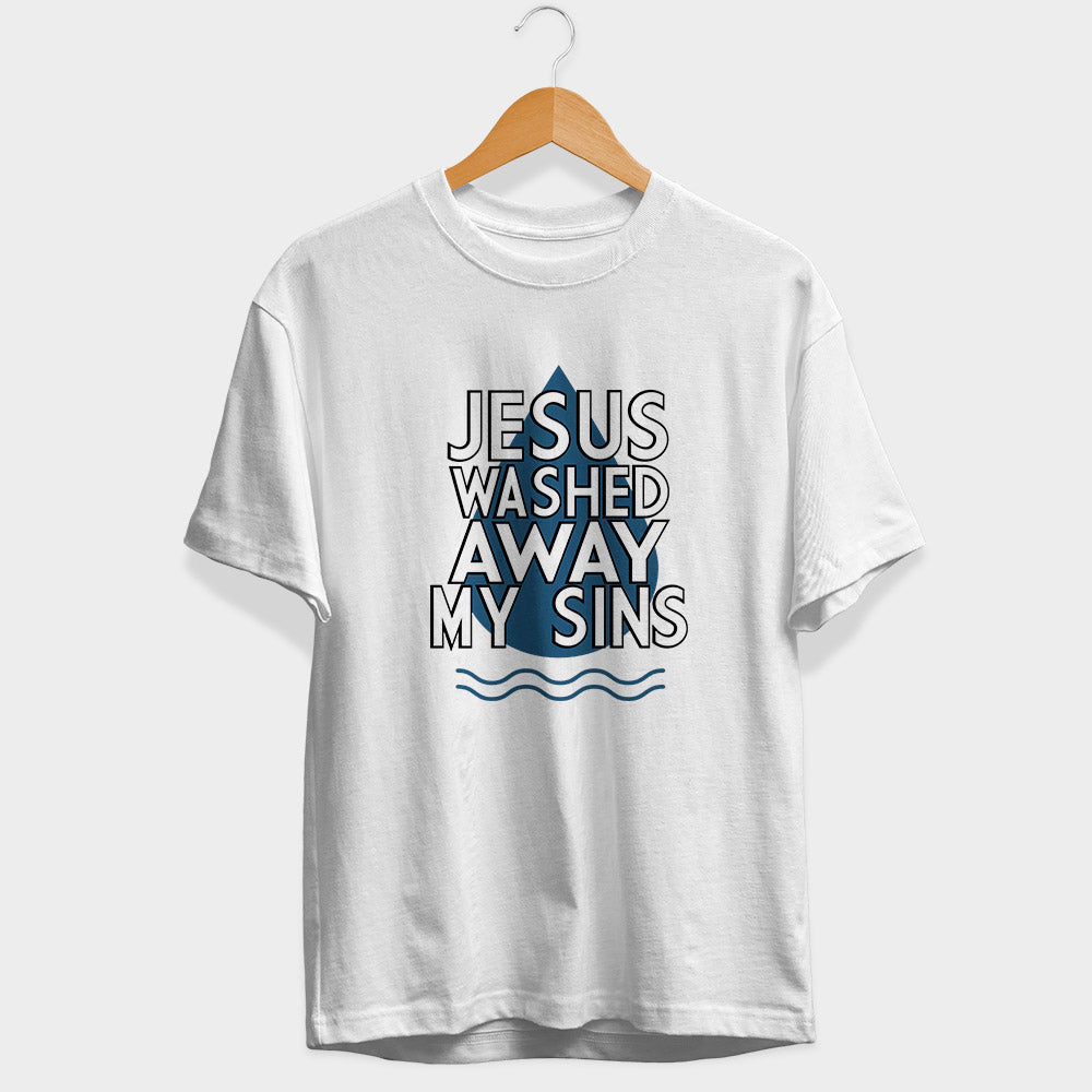 Jesus Washed Away My Sins Half Sleeve T-Shirt