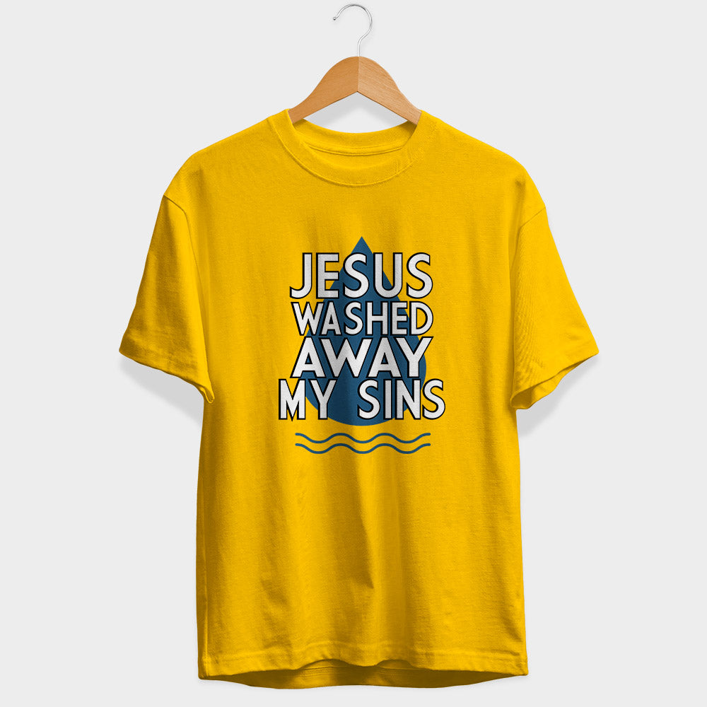 Jesus Washed Away My Sins Half Sleeve T-Shirt
