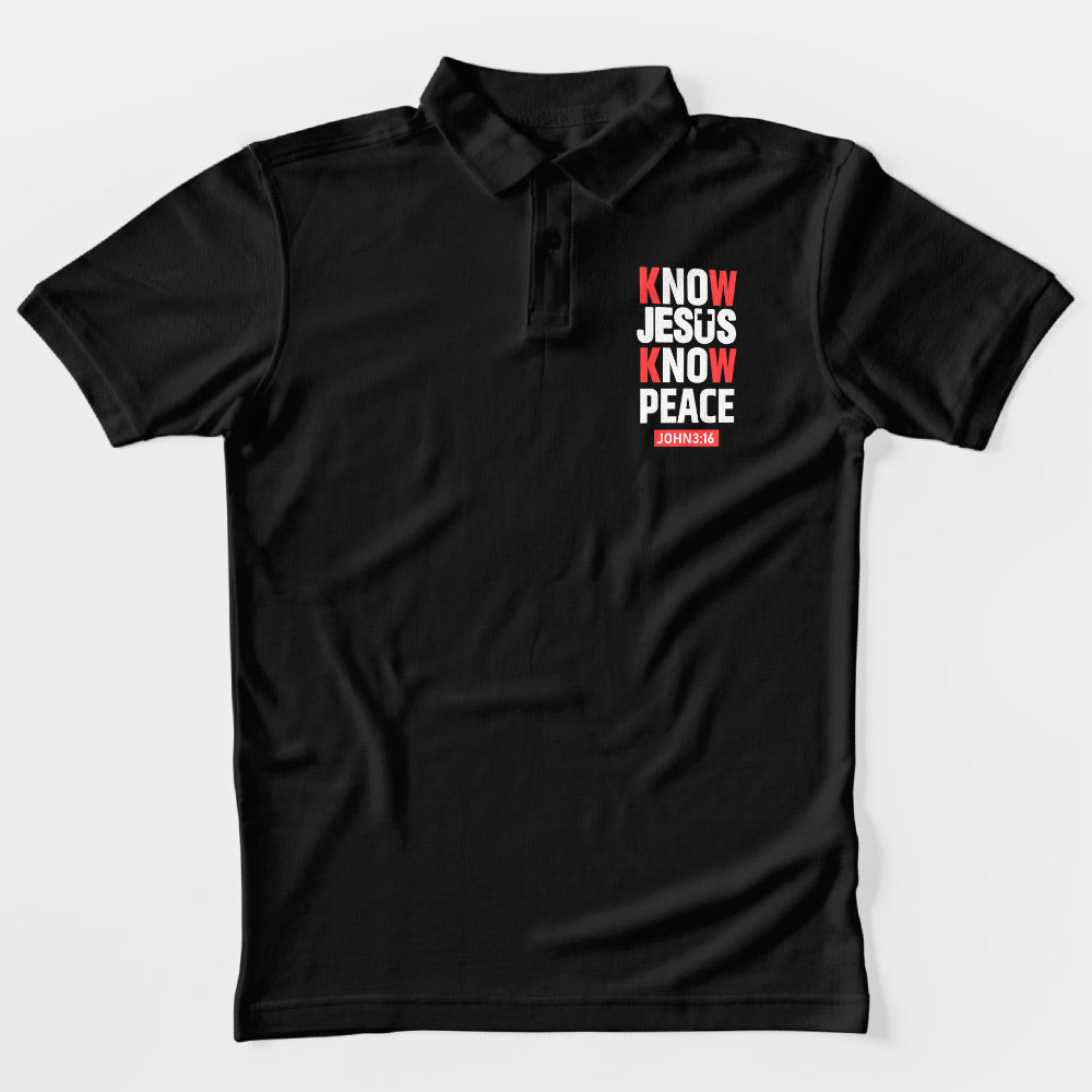 Know Jesus Know Peace Polo T-Shirt