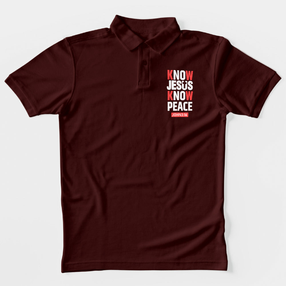 Know Jesus Know Peace Polo T-Shirt