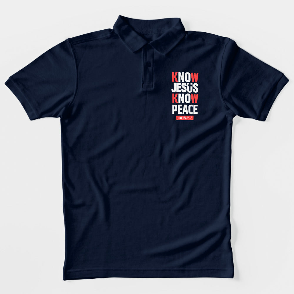Know Jesus Know Peace Polo T-Shirt