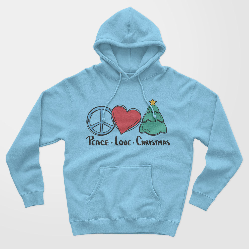 Peace Love Christmas Unisex Hoodie