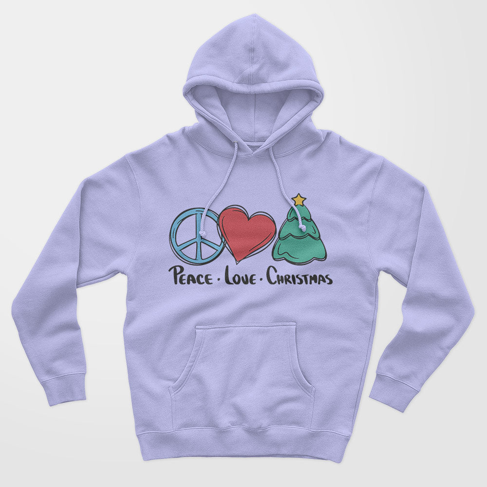 Peace Love Christmas Unisex Hoodie
