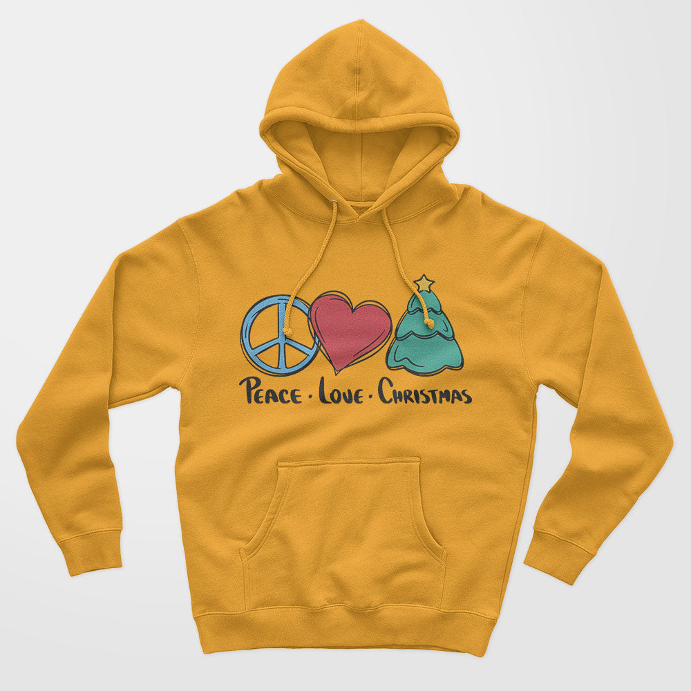Peace Love Christmas Unisex Hoodie