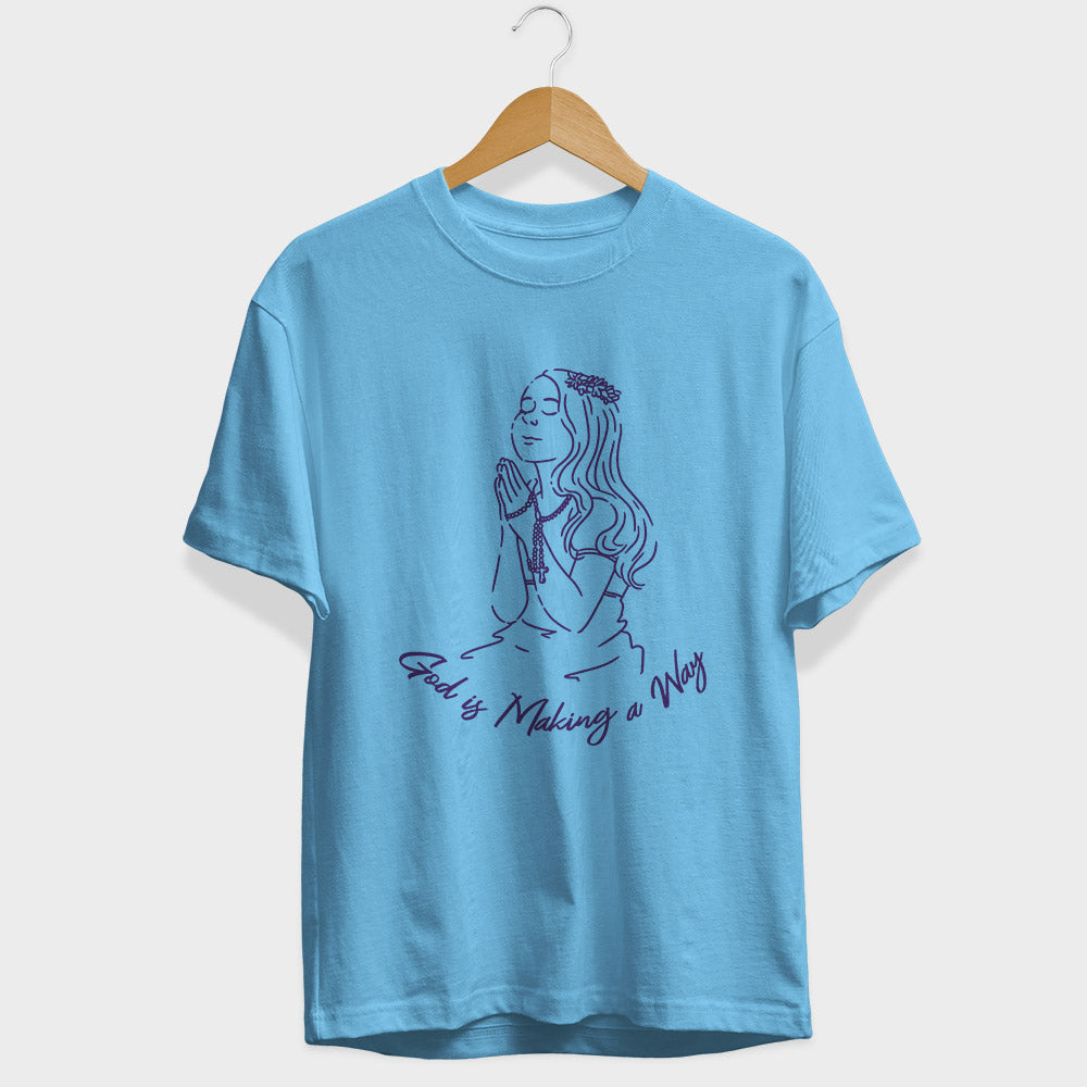 Praying Girl Half Sleeve T-Shirt