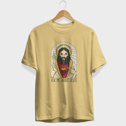 Ask Me About Jesus Half Sleeve T-Shirt