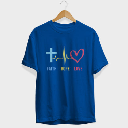 Faith Hope Love Half Sleeve T-Shirt