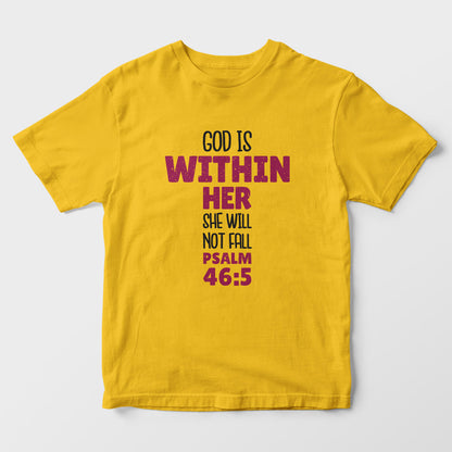 God Is Within Her Kids T-Shirt