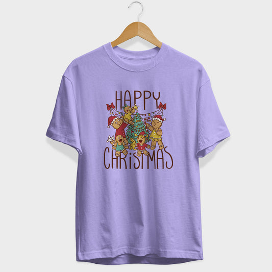 Happy Christmas Tree Half Sleeve T-Shirt