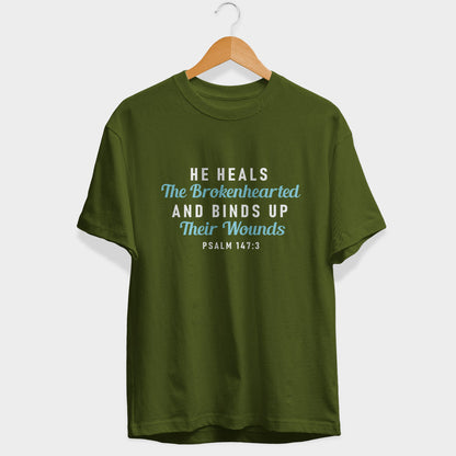 He Heals The Brokenhearted Half Sleeve T-Shirt