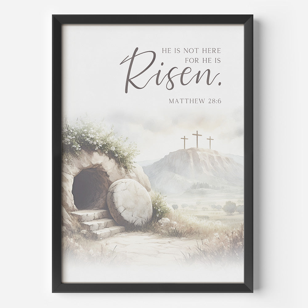 He Is Risen Framed Poster