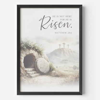 He Is Risen Framed Poster