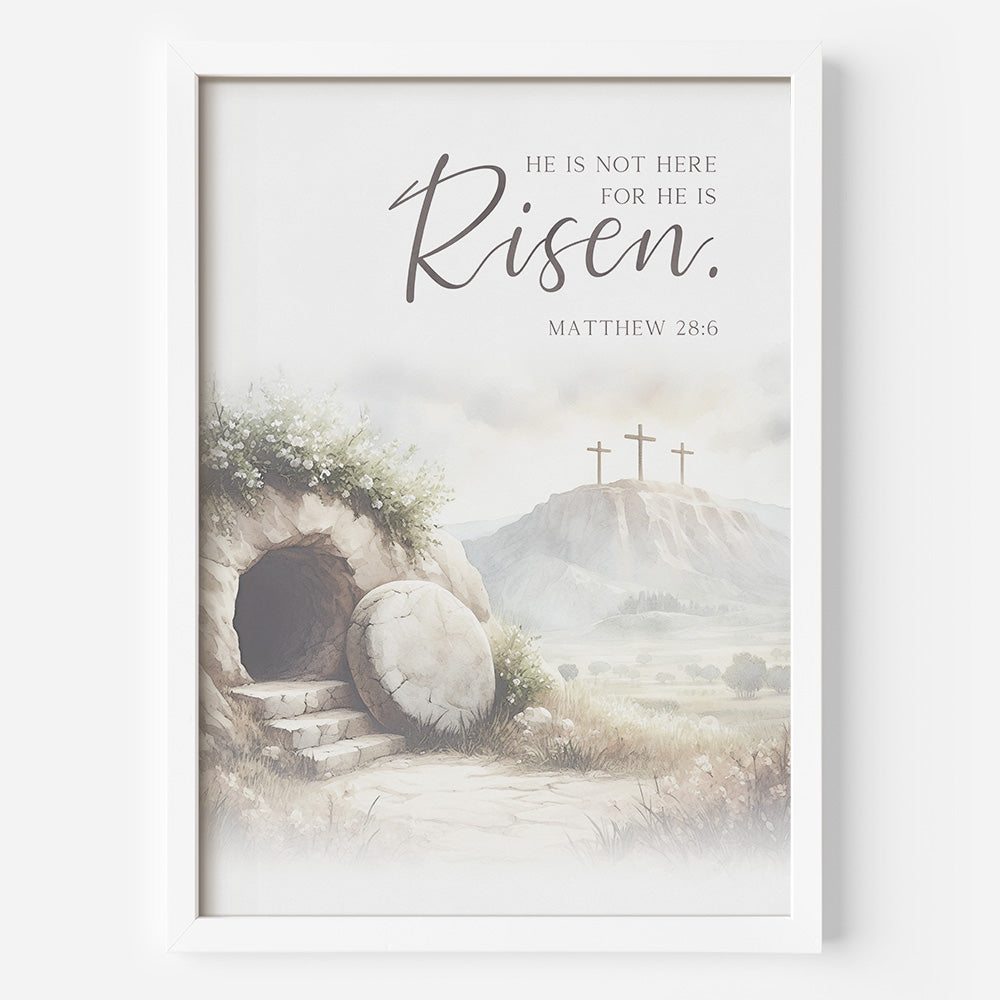 He Is Risen Framed Poster