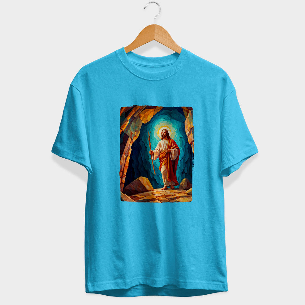 Jesus T Jesus Portrait Half Sleeve T-Shirt – Divine Faith