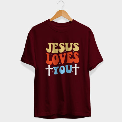 Jesus Loves You Half Sleeve T-Shirt