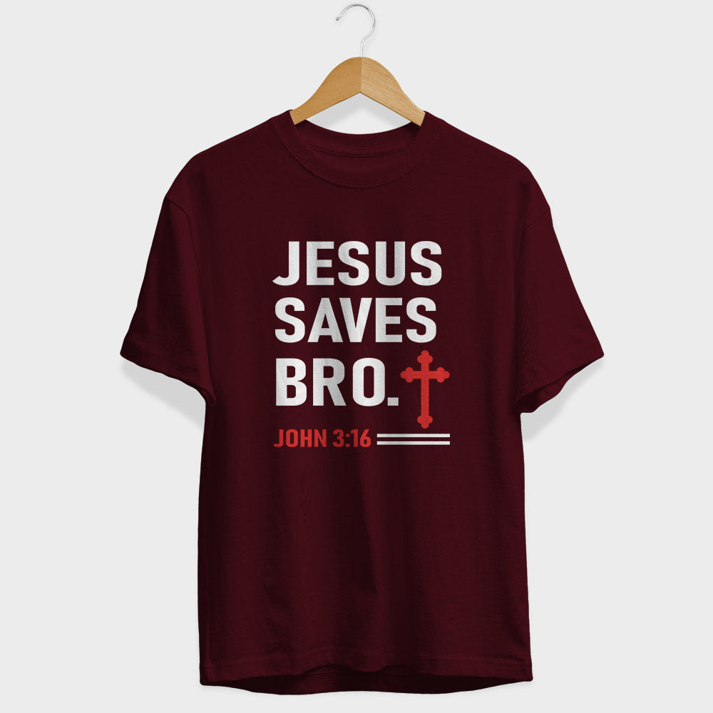 Jesus Saves Bro Half Sleeve T-Shirt