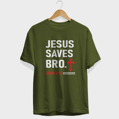 Jesus Saves Bro Half Sleeve T-Shirt