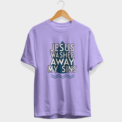 Jesus Washed Away My Sins Half Sleeve T-Shirt