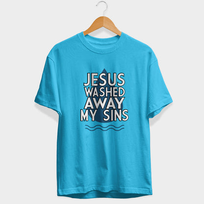 Jesus Washed Away My Sins Half Sleeve T-Shirt