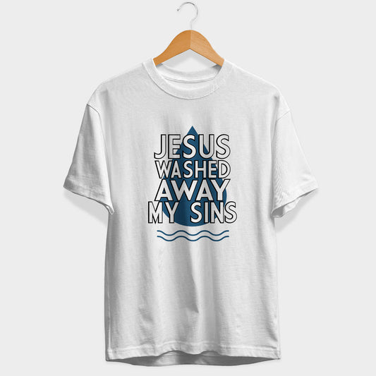 Jesus Washed Away My Sins Half Sleeve T-Shirt