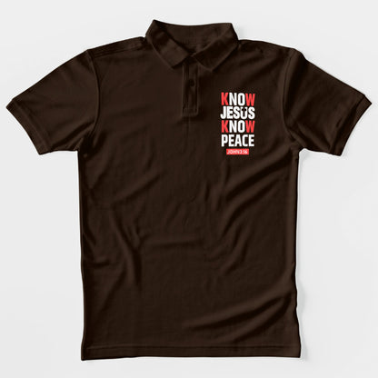 Know Jesus Know Peace Polo T-Shirt