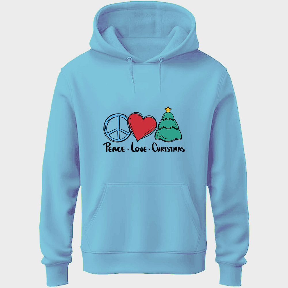 Peace Love Christmas Unisex Hoodie