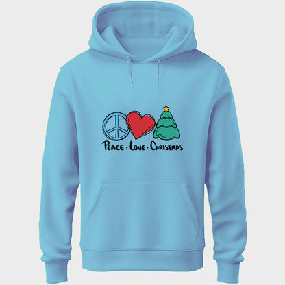 Peace Love Christmas Unisex Hoodie