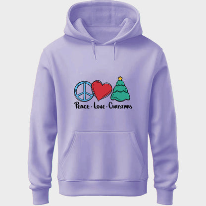 Peace Love Christmas Unisex Hoodie