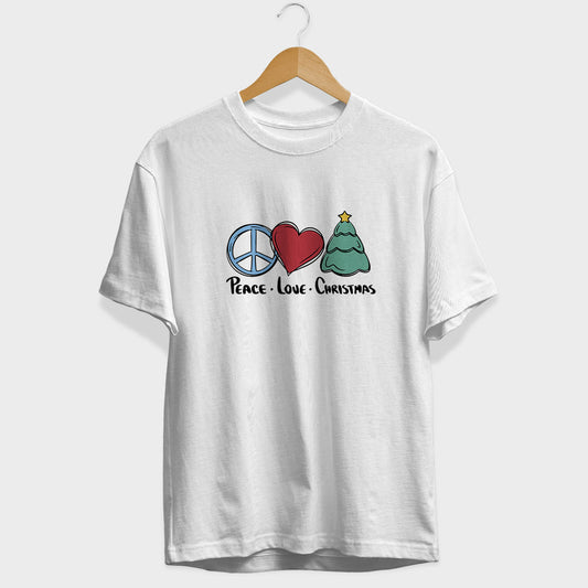Peace Love Christmas Half Sleeve T-Shirt