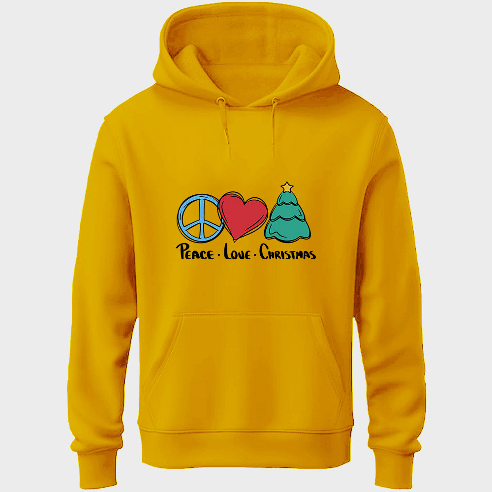 Peace Love Christmas Unisex Hoodie