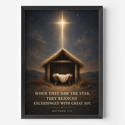Saw The Star Framed Poster