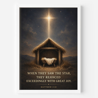 Saw The Star Framed Poster