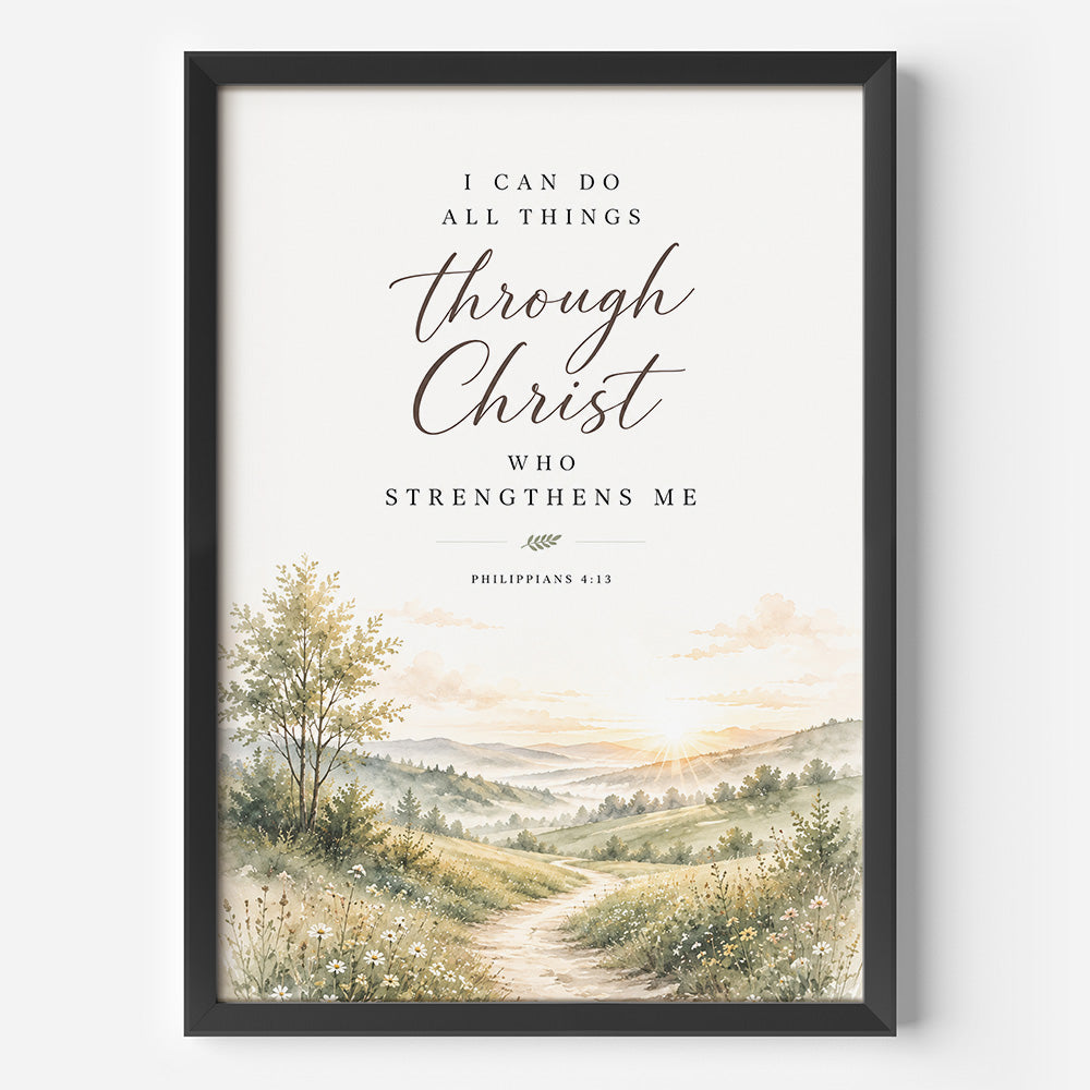 Through Christ Framed Poster
