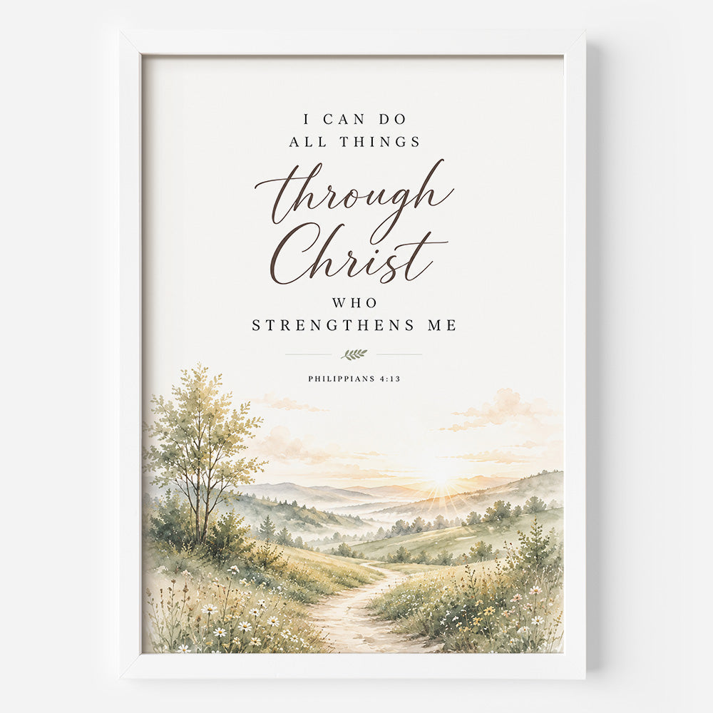 Through Christ Framed Poster
