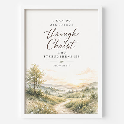 Through Christ Framed Poster