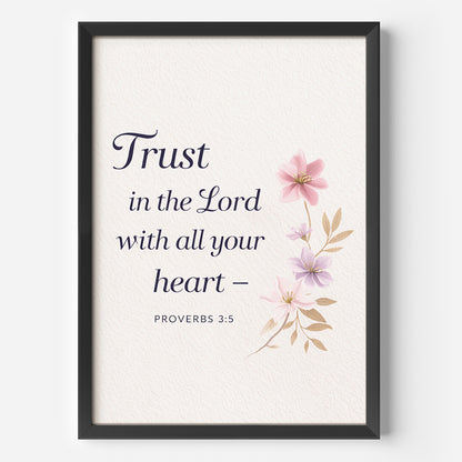 Trust In Lord Framed Poster