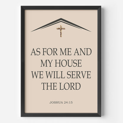 We Will Serve The Lord Framed Poster
